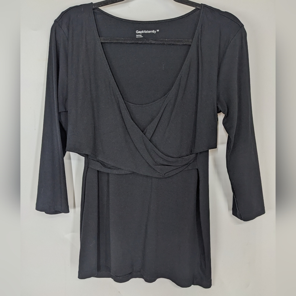 GAP Maternity Layered Look 3/4 Sleeve Top
